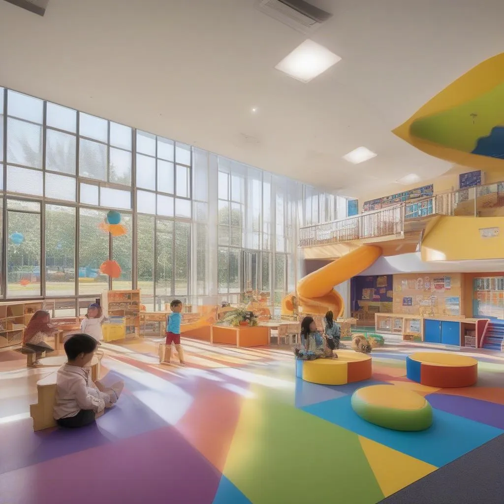 A modern and vibrant preschool