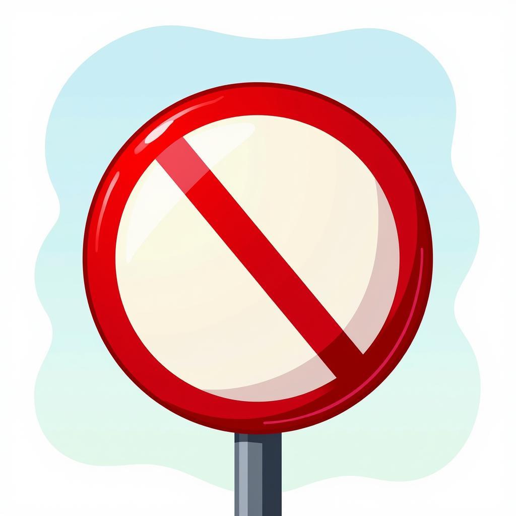 Traffic signs for preschool children - Prohibition sign