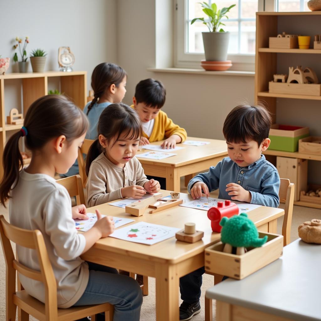 Chương trình học mầm non Montessori