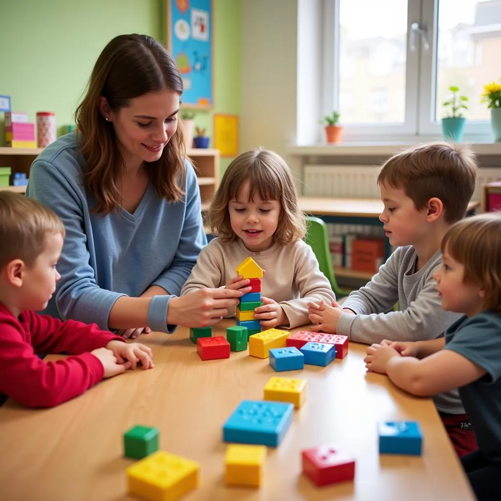 Giáo án violet mầm non chủ đề gia đình: Hoạt động trò chơi "Nhà của tôi"