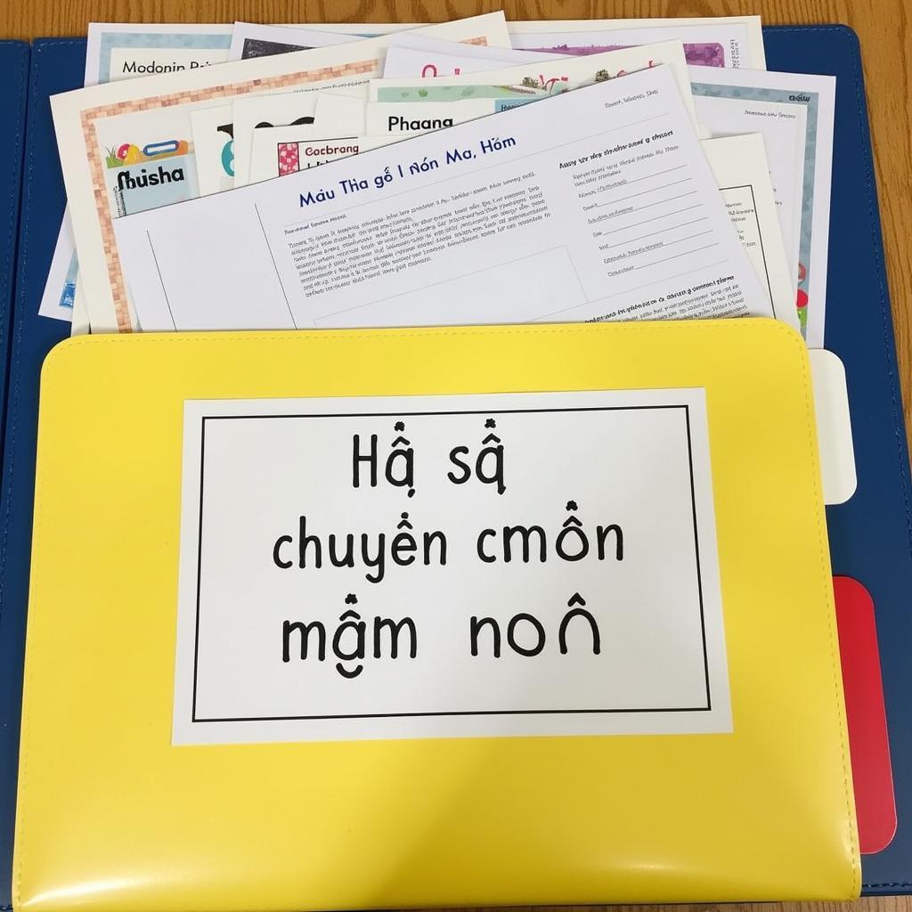 Hồ sơ tổ chuyên môn mầm non