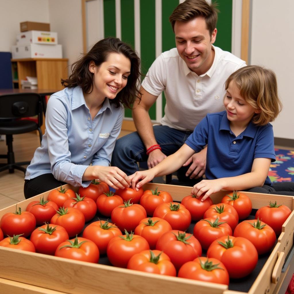 Phụ huynh tham quan trường mầm non Tomato