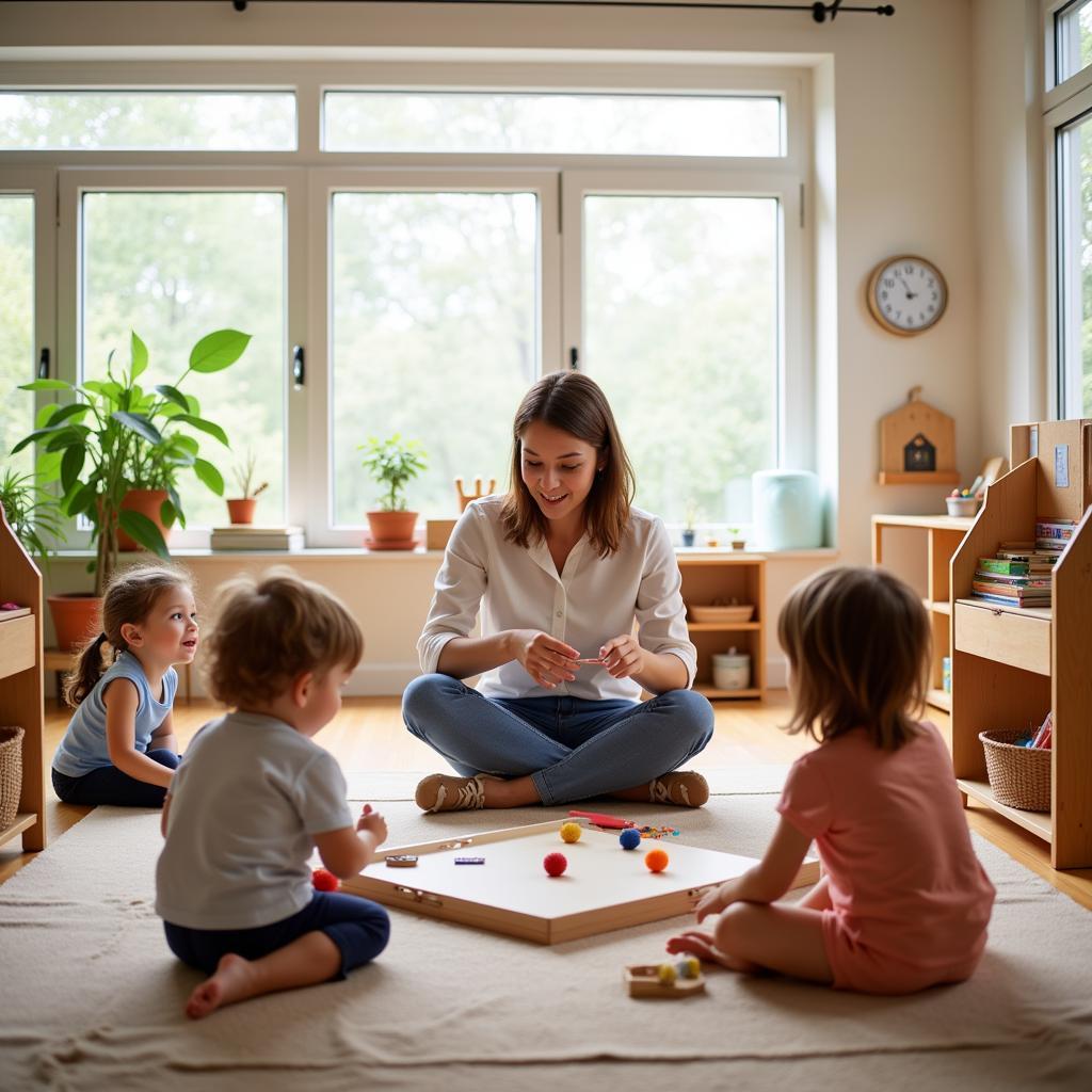 Lớp học Montessori tại Mầm non Casa Dei Bambini