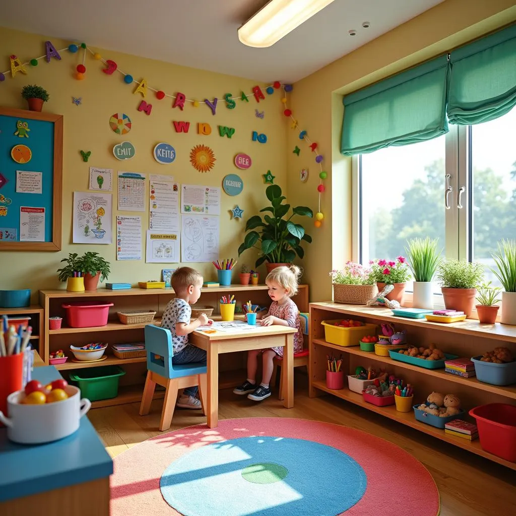 Kindergarten classroom corner decoration