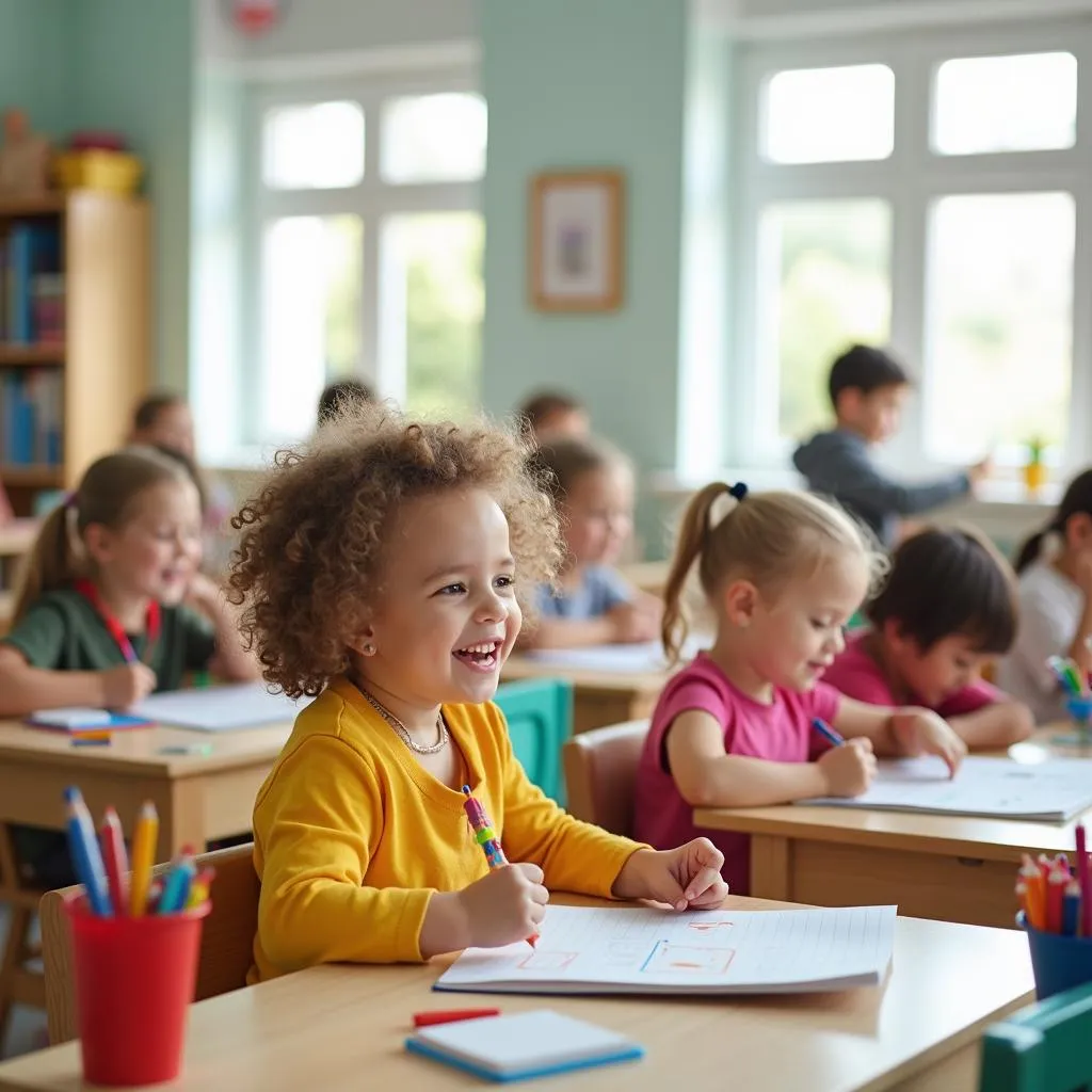 Children learning at kindergarten