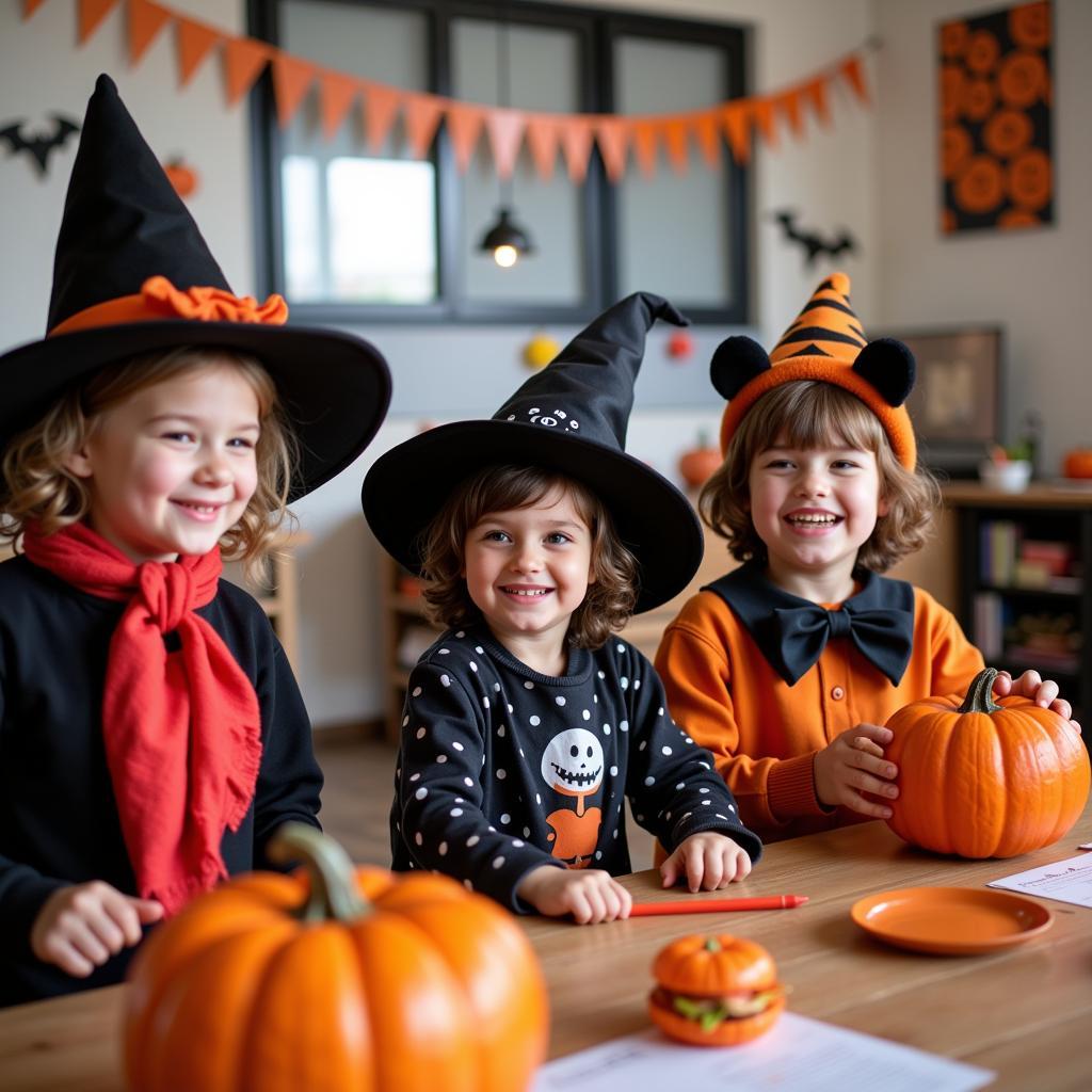 Trẻ mầm non đón Halloween vui vẻ