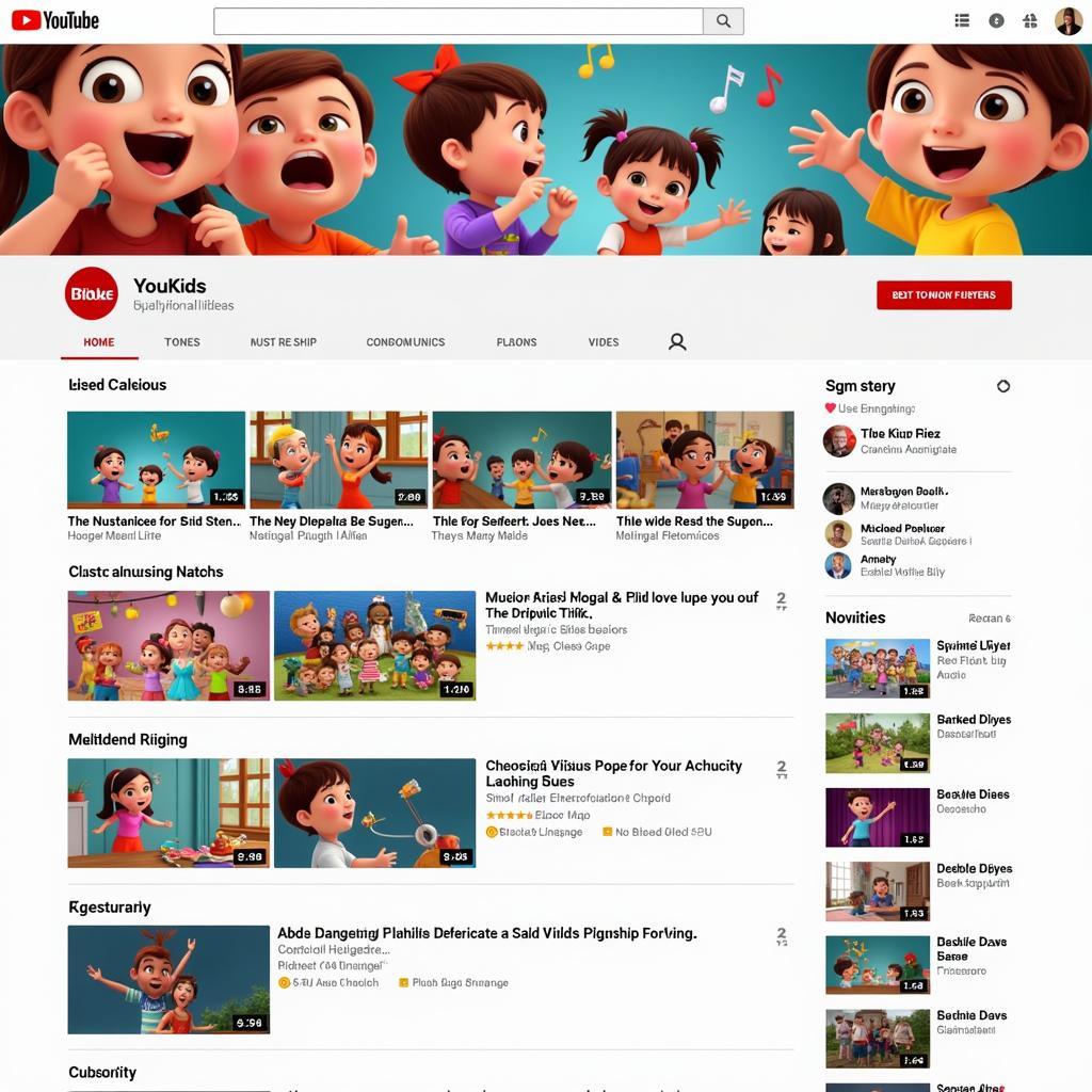 Video hoạt hình nhạc cho trẻ mầm non trên YouTube Kids