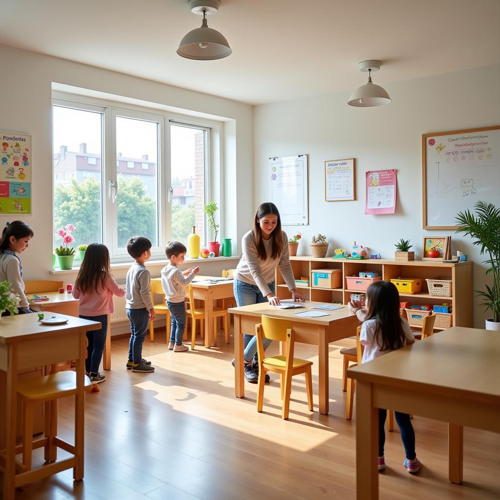 Lớp học tiện nghi tại An Preschool