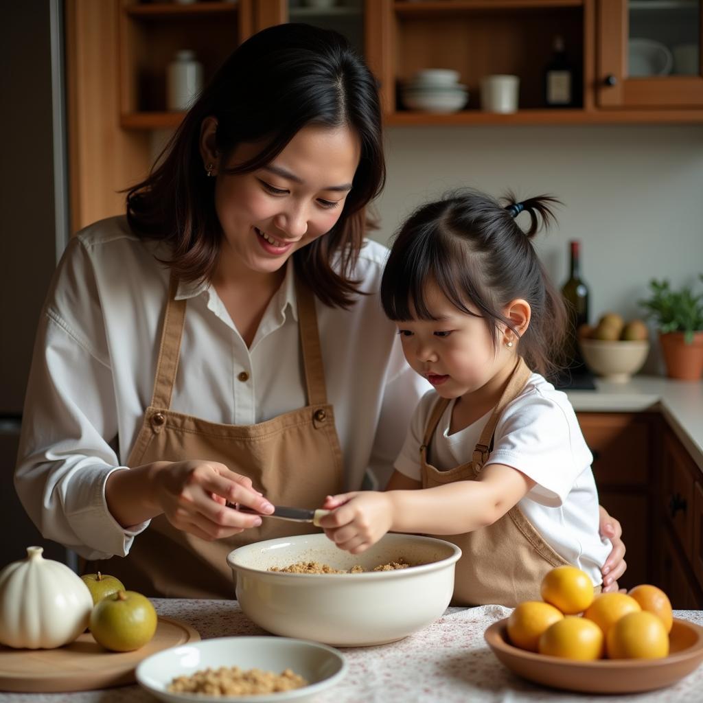 Cách làm bánh khoai mì bột dì cùng bé