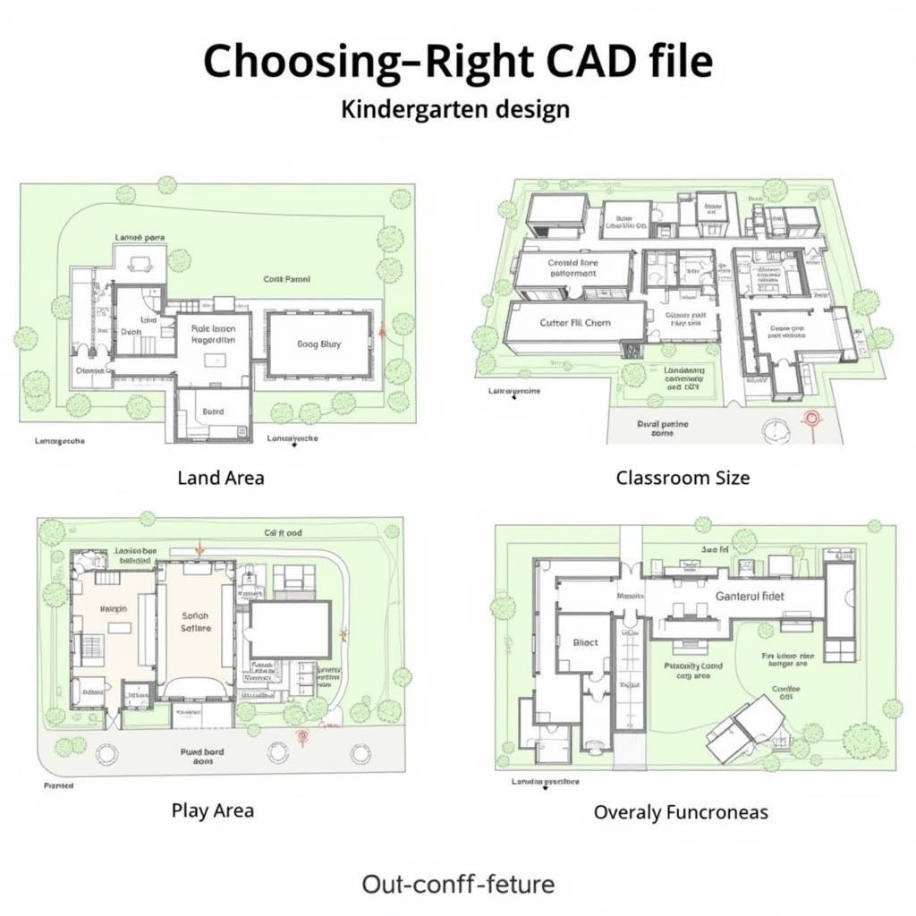 Chọn file CAD thiết kế trường mầm non phù hợp