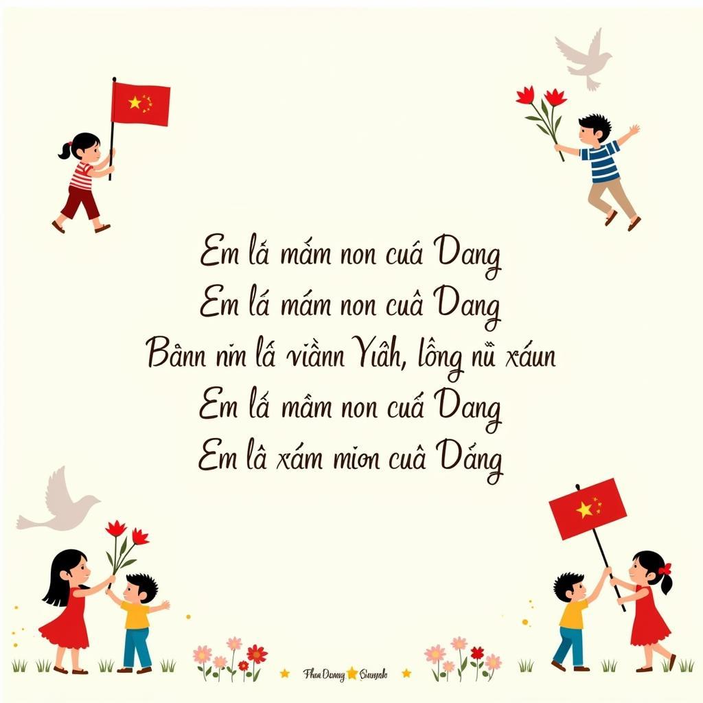 Lời bài hát "Em là mầm non của Đảng"