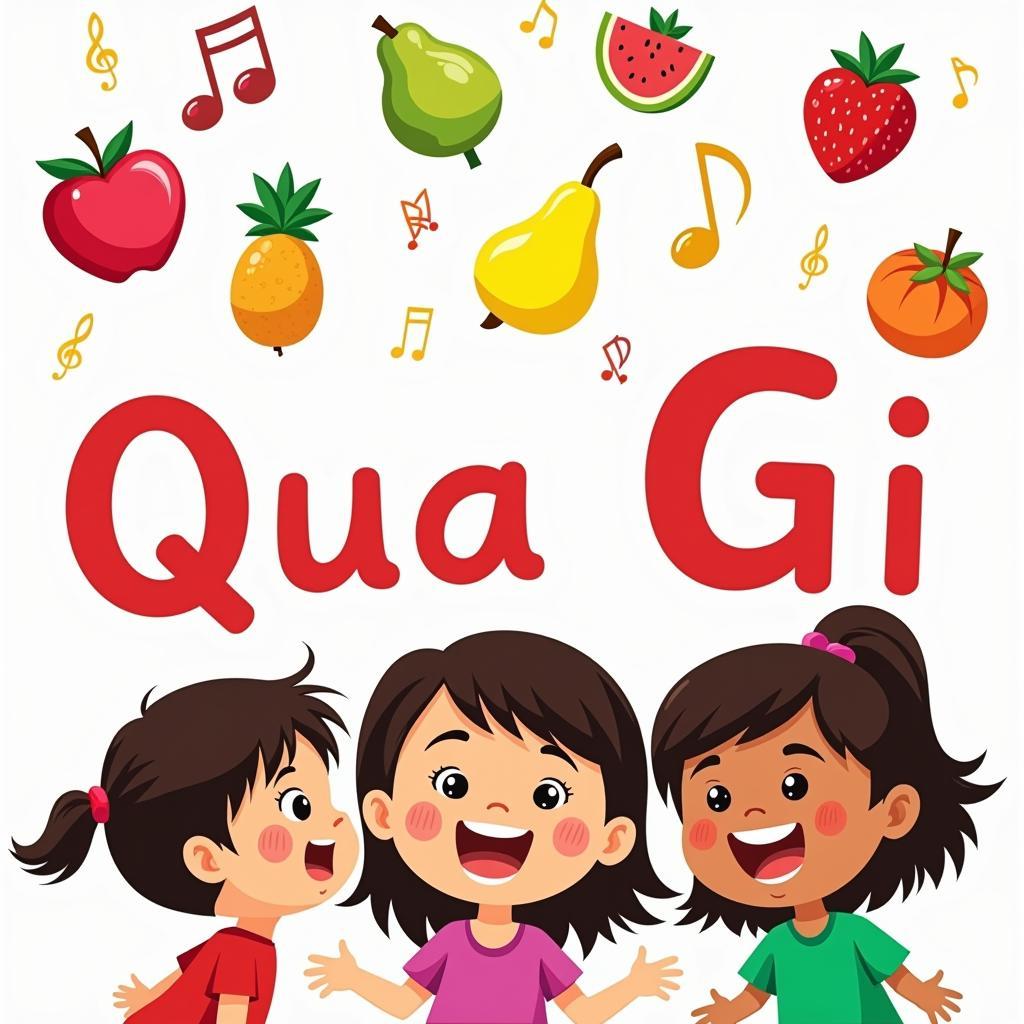 Giai điệu vui tươi của bài hát Quả Gì trong chương trình mầm non