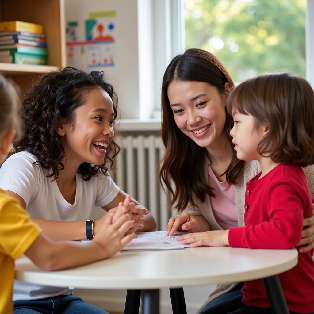 Giáo viên và học sinh tại Casa Bambini