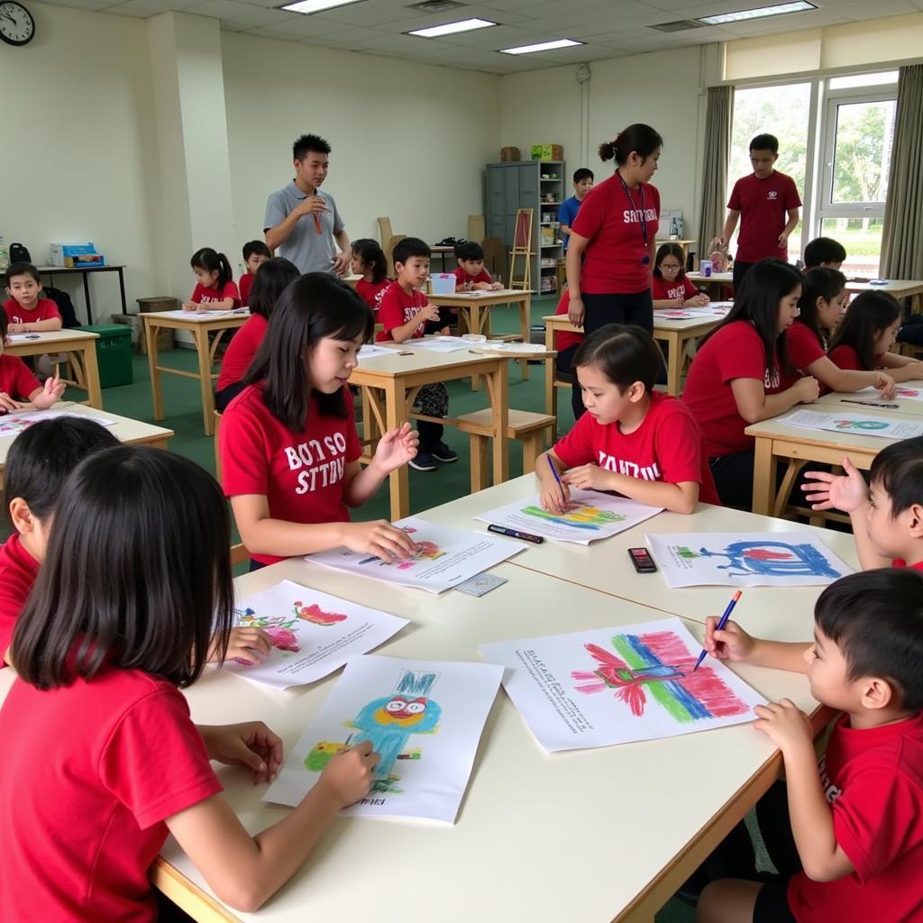 Hình ảnh các bé tham gia hoạt động ngoại khóa tại Saigon Academy Trần Quý Cáp