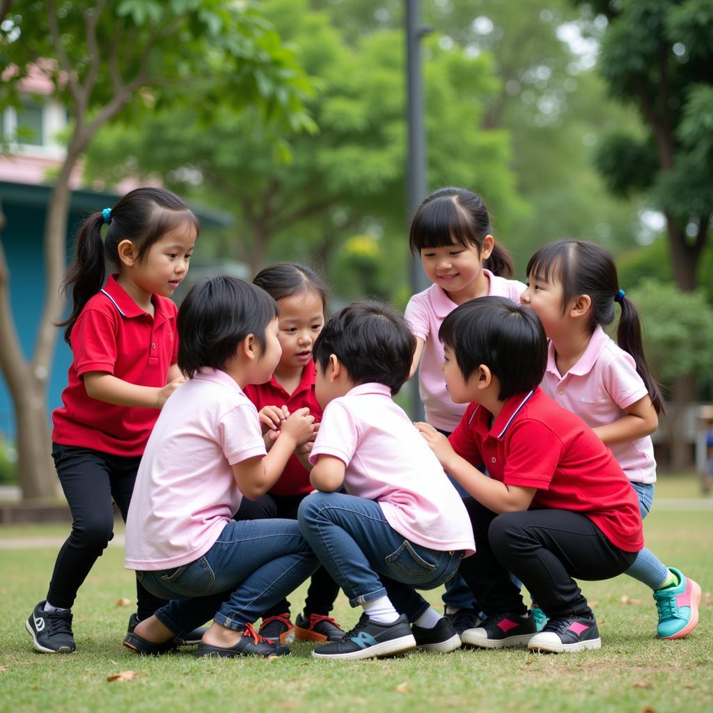 Trẻ em tham gia hoạt động ngoại khóa tại Việt Bun Hà Nội