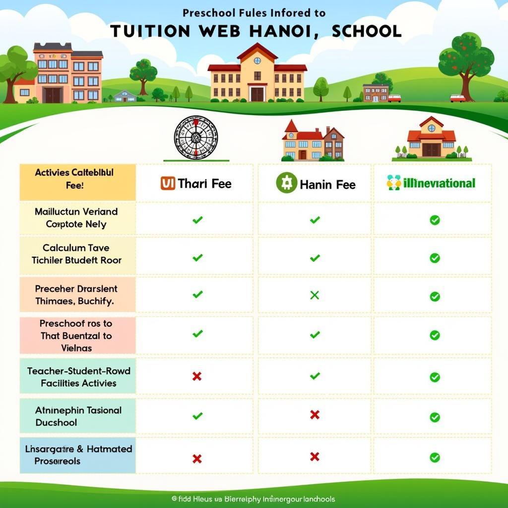 Học phí mầm non tại Hà Nội: So sánh mức giá và chất lượng giữa các trường