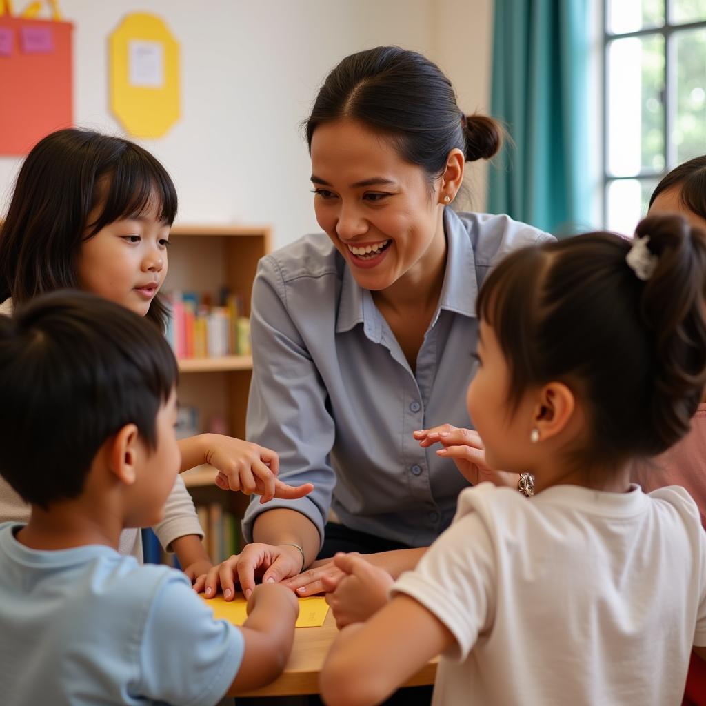 Giáo viên và học sinh tại Kuala House