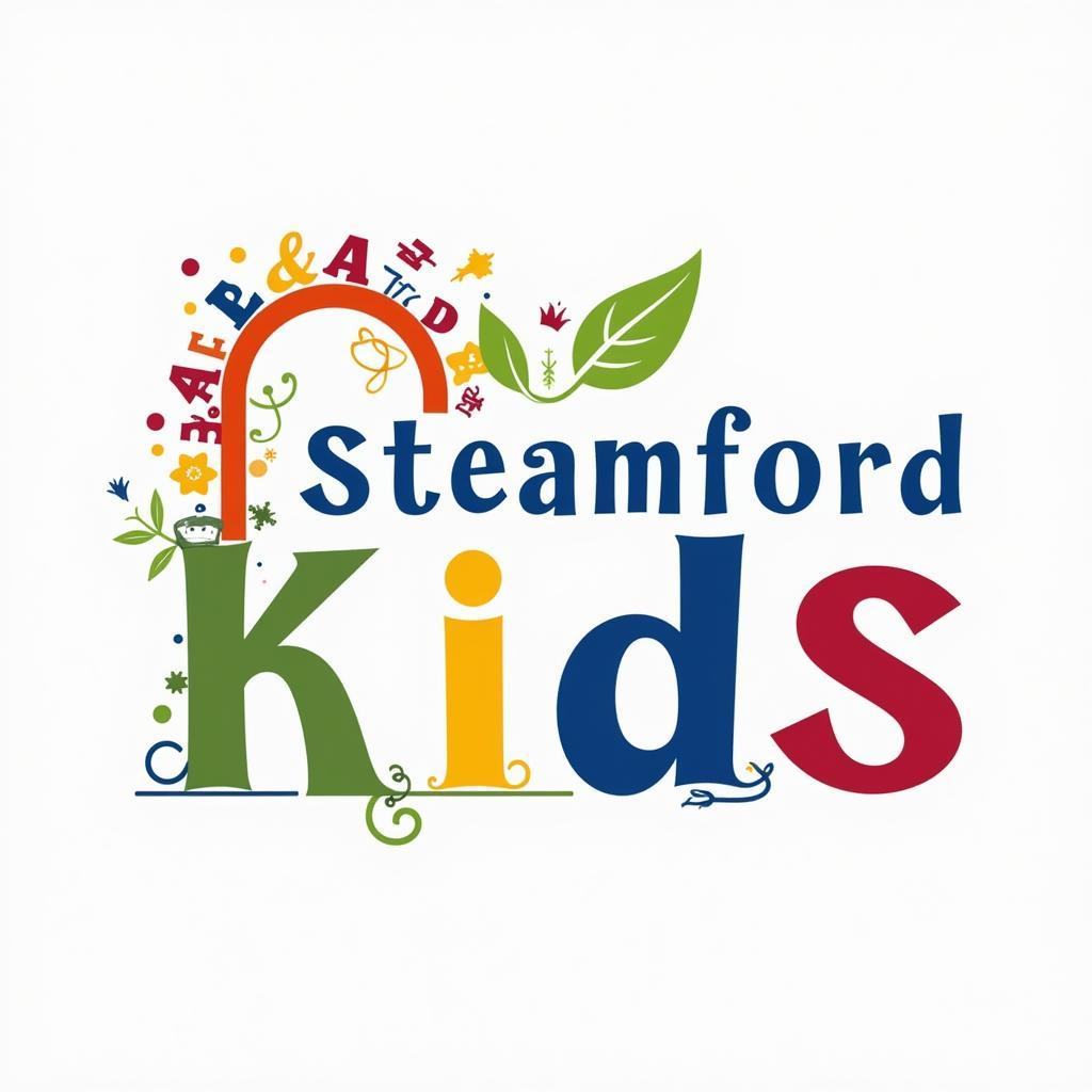 Logo Steamford Kids Mầm Non Ngôn Ngữ Thiết Kế