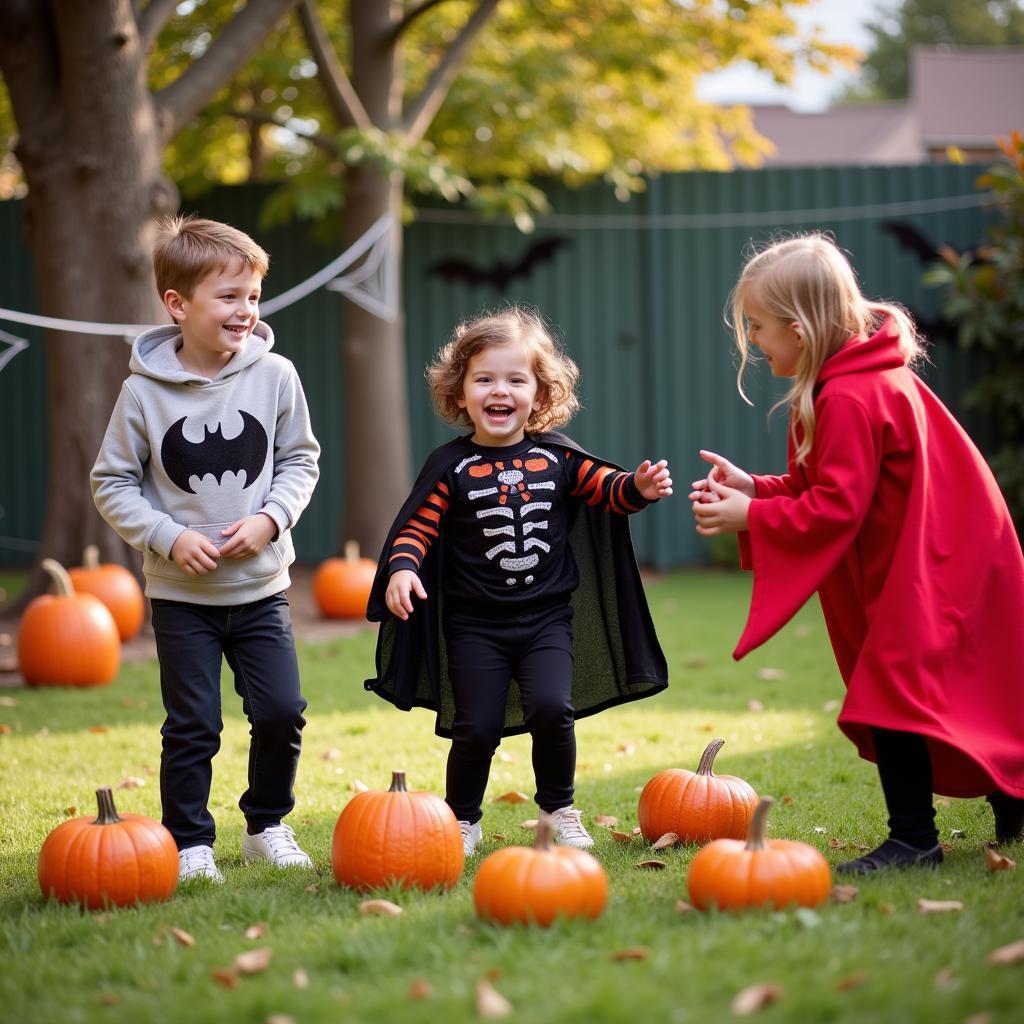 Tổ chức halloween mầm non ngoài trời