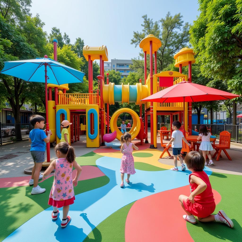 Trường Mầm Non Kid's World Gò Vấp - Khu Vườn