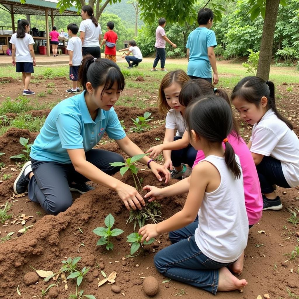 Hoạt động ngoại khóa tại trường mầm non Tân Kiểng