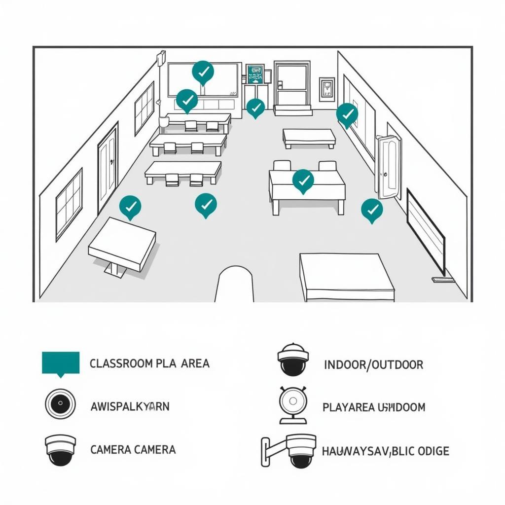 Vị trí lắp đặt camera trường mầm non hợp lý