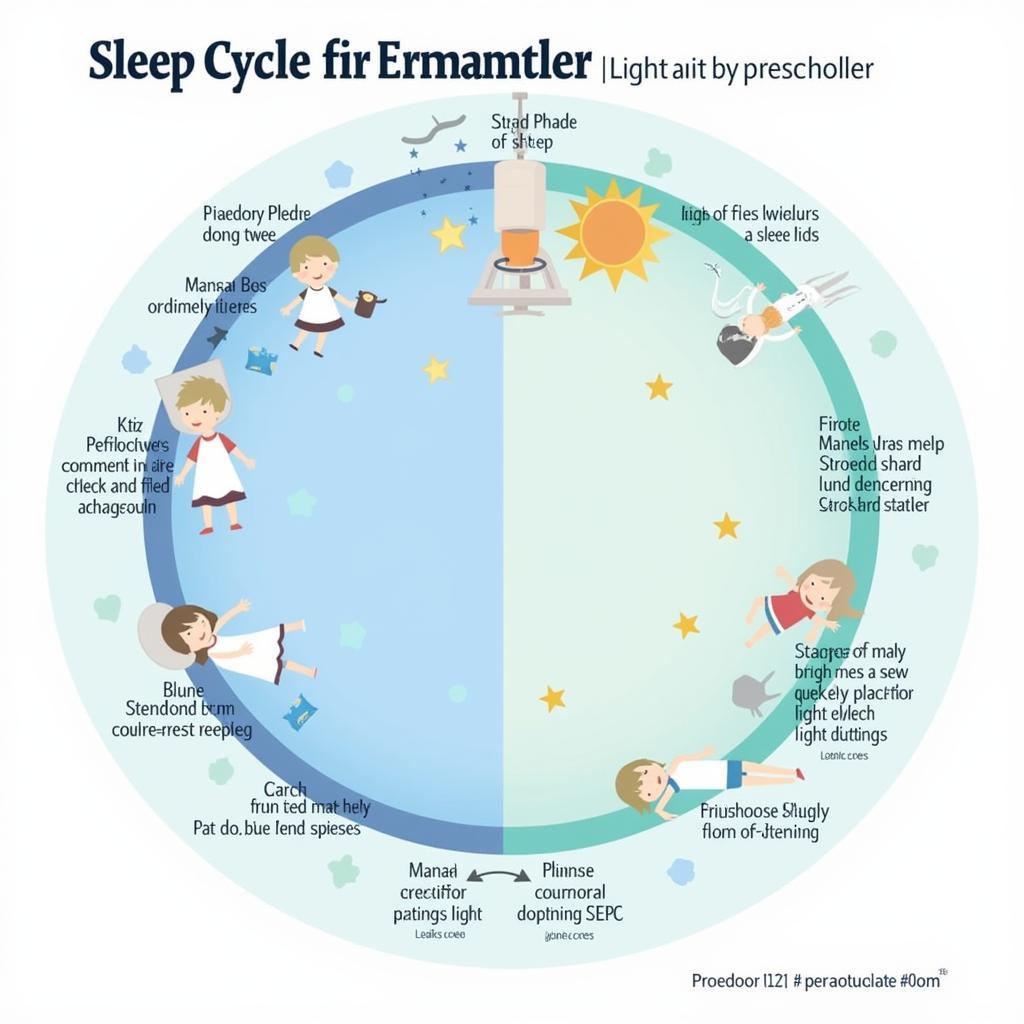 Biểu Đồ Minh Họa Chu Kỳ Giấc Ngủ Của Trẻ Mầm Non Với Các Giai Đoạn Ngủ Nông Và Ngủ Sâu