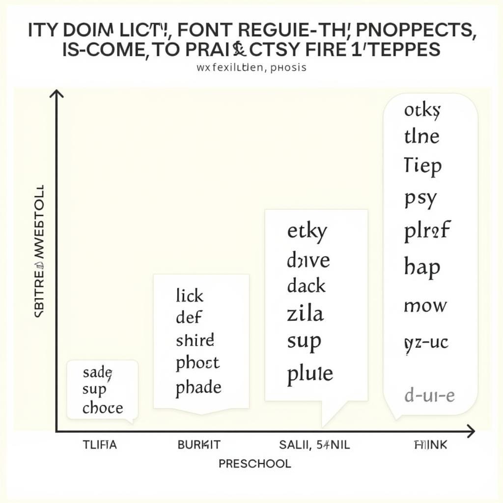 Font chữ theo độ tuổi mầm non