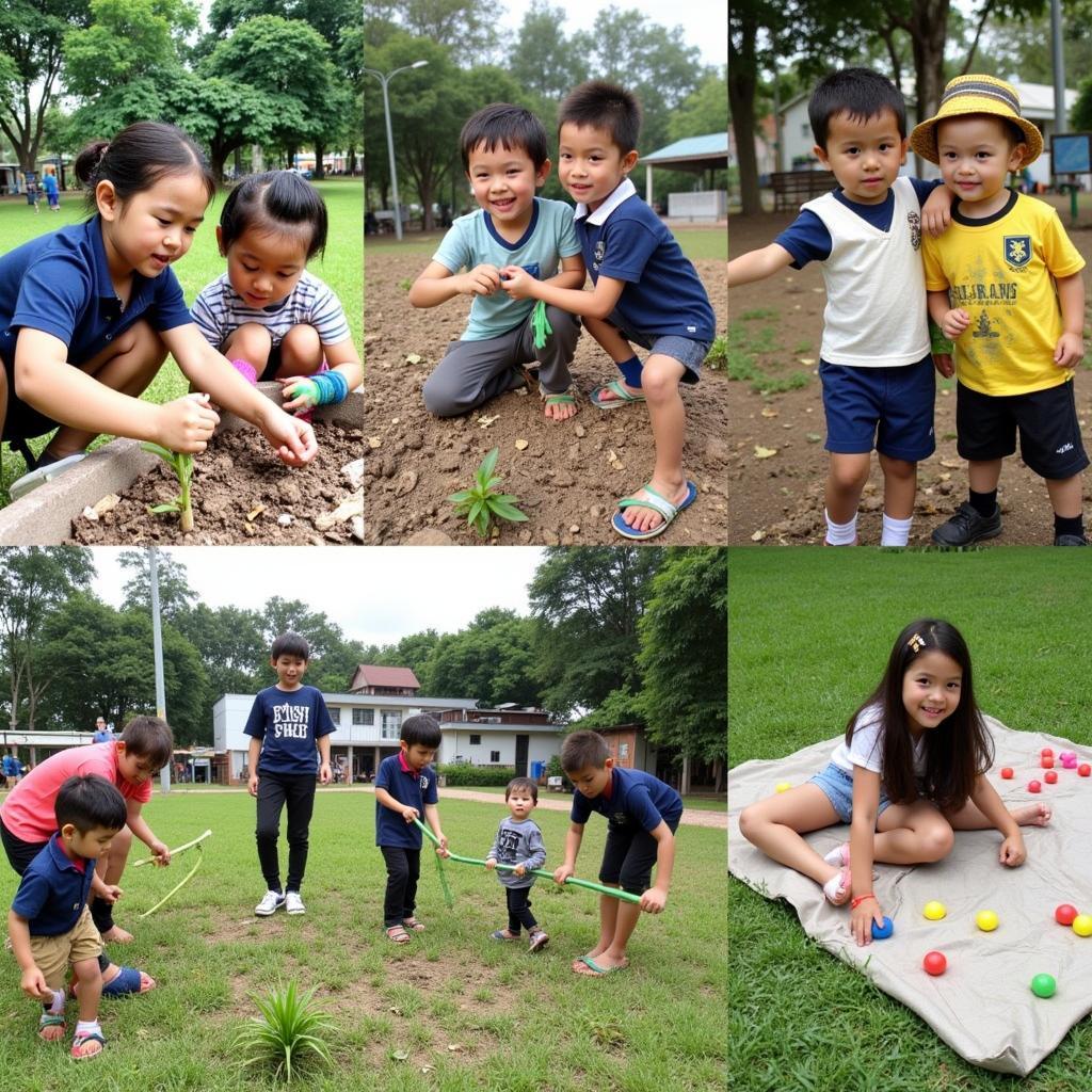 Hoạt động ngoại khóa tại Happy School Nam Định: Bé được tham gia các hoạt động vui chơi, trải nghiệm thực tế.