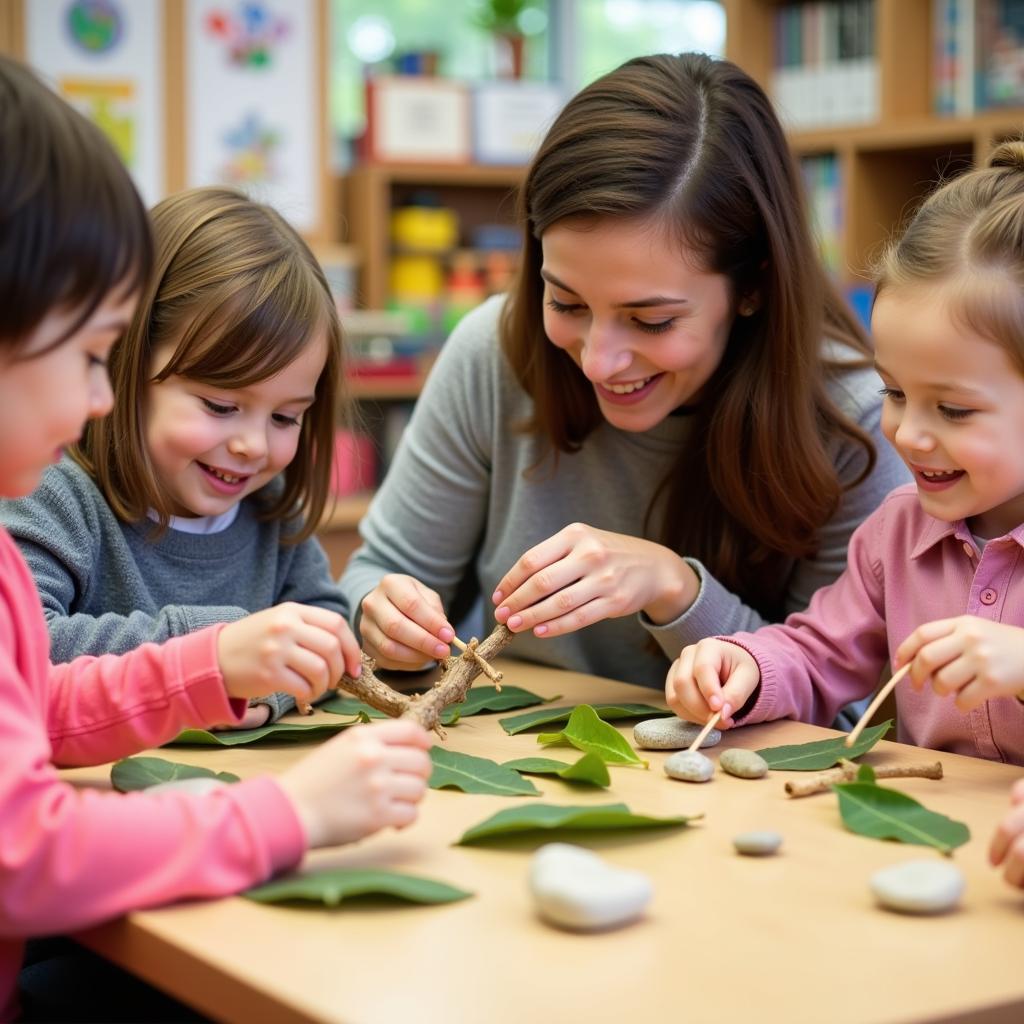 Làm con vật mầm non bằng nguyên liệu thiên nhiên