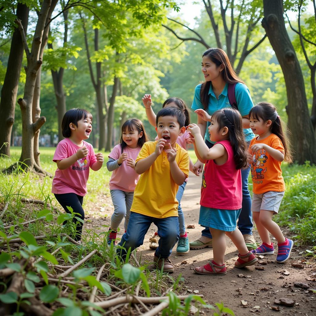 Hoạt động ngoại khóa tại Mầm non Chuột Túi Thông Minh