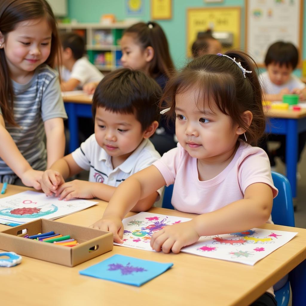 Trẻ em tham gia các hoạt động phát triển toàn diện tại Global Kids