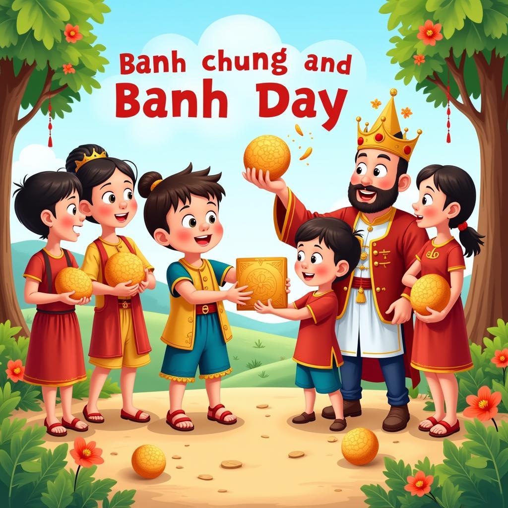 Sự tích bánh chưng bánh dày cho trẻ mầm non