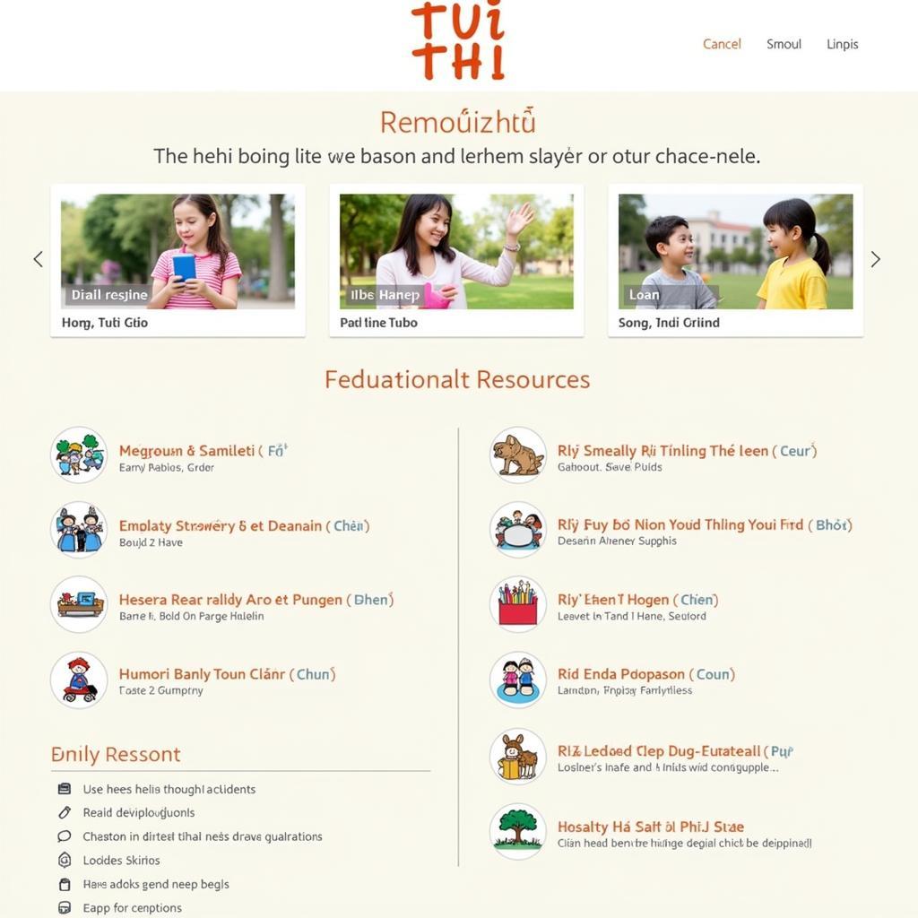 Thông tin bổ ích cho trẻ mầm non trên website TUỔI THƠ