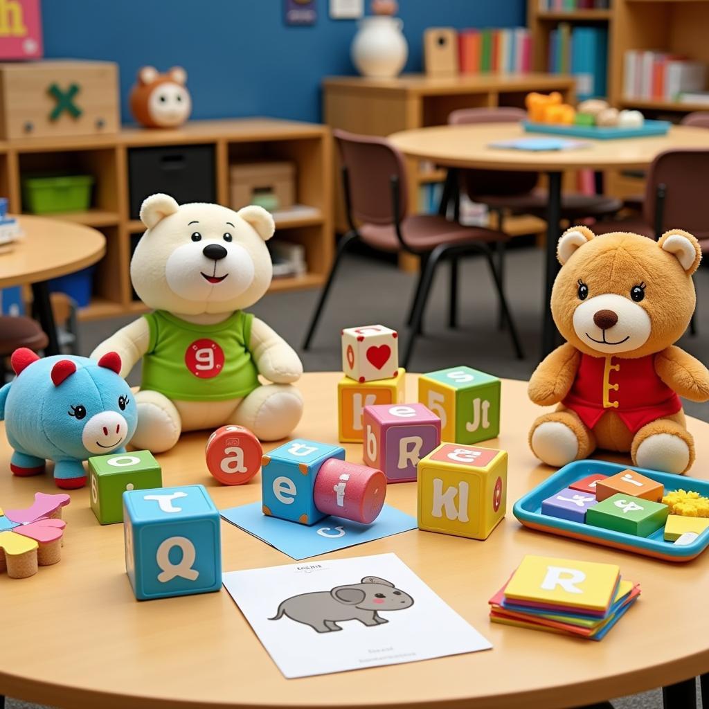 Decorating an English classroom with educational toys