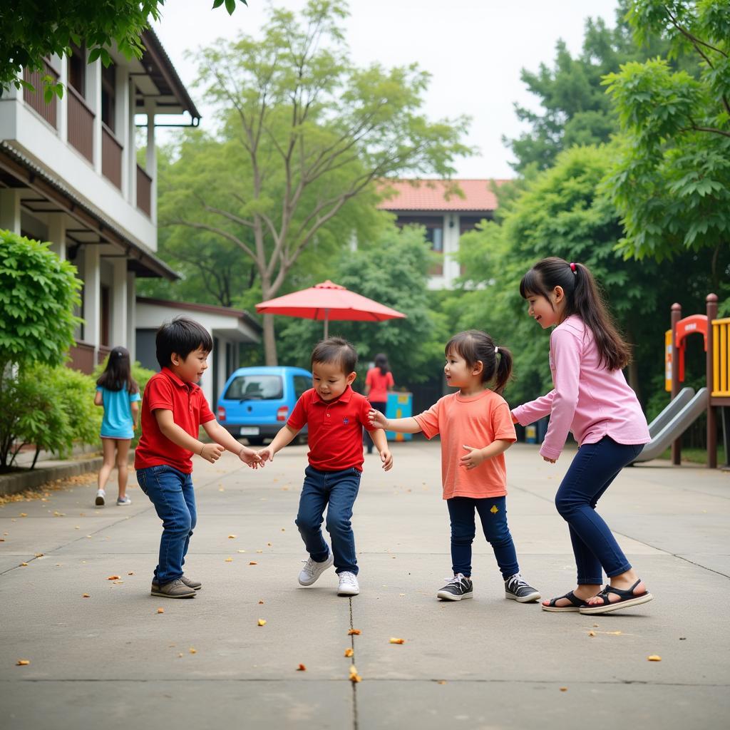 Hoạt động ngoại khóa bổ ích tại trường mầm non Hoa Hồng Bình Tân