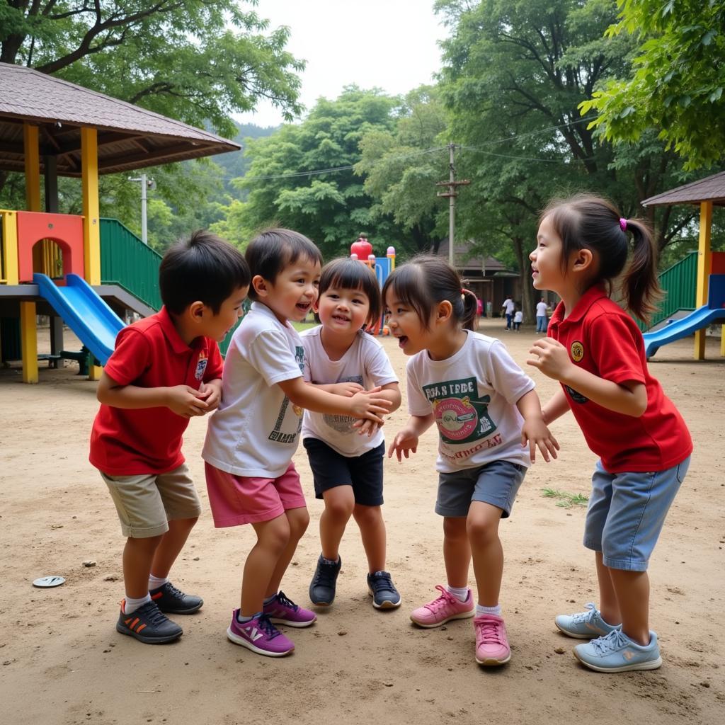 Trường Mầm Non Mái Nhà Xanh Quy Nhơn: Các Bé Vui Chơi