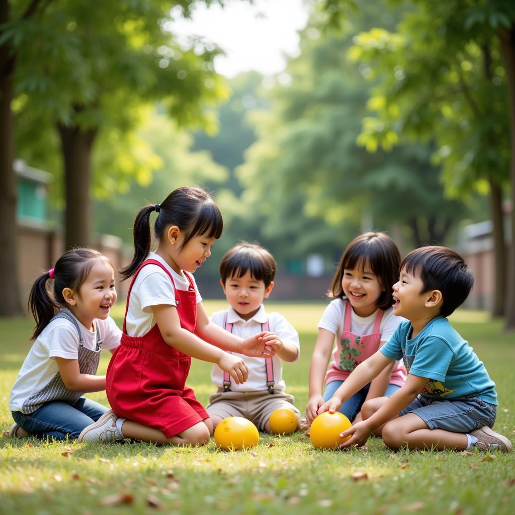 Trường mầm non Sakura Montessori - Hoạt động ngoài trời