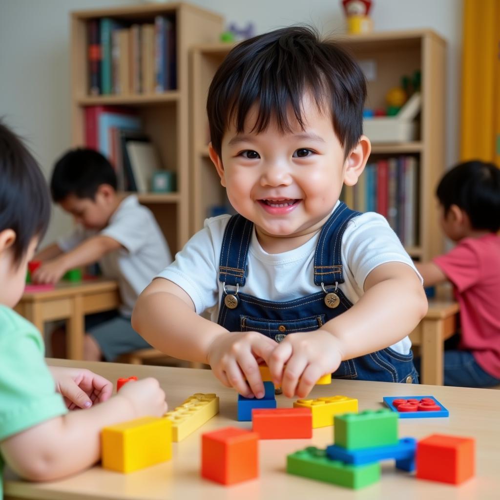 Bé Minh và trường mầm non Montessori Bắc Ninh