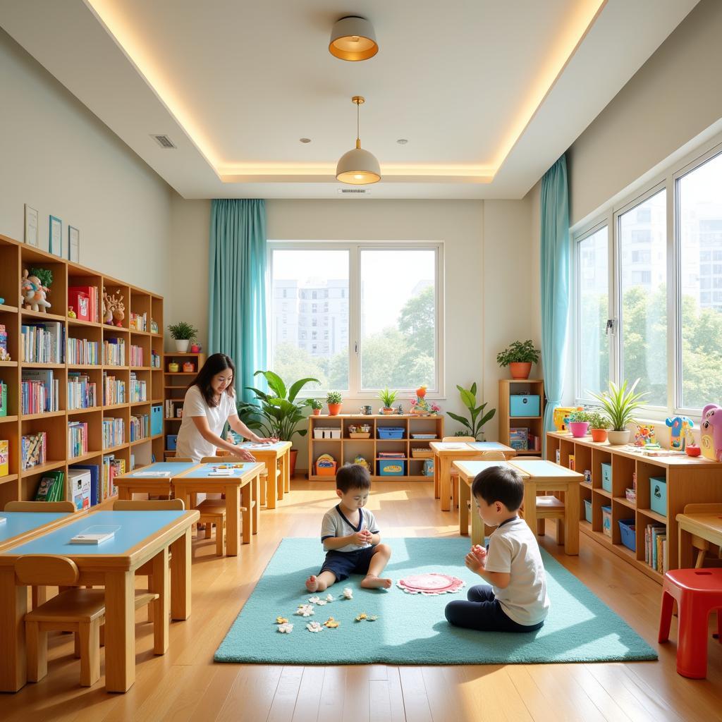 Trường mầm non Kiddy Land Nhà Bè: Không gian học tập